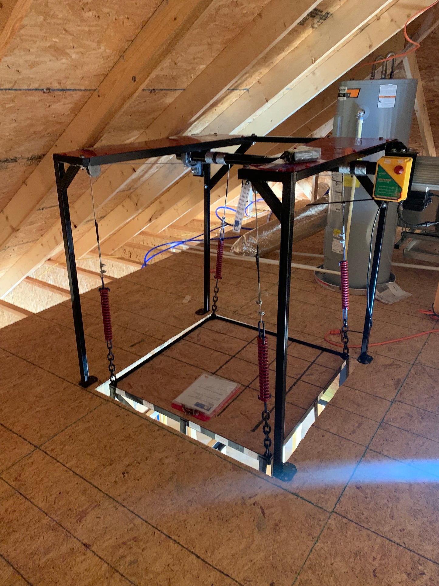 Attic Lift - 300 lbs. Steel Frame 42" x 42"