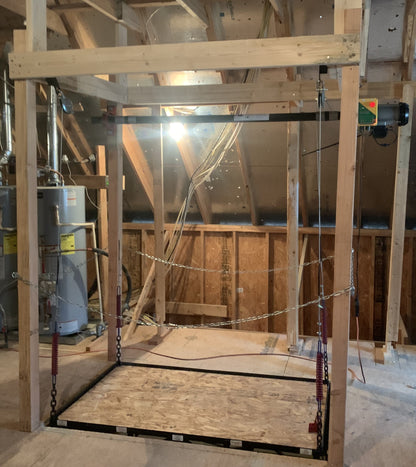 Attic Lift - 500XL lbs. Post Style 42" x 72"